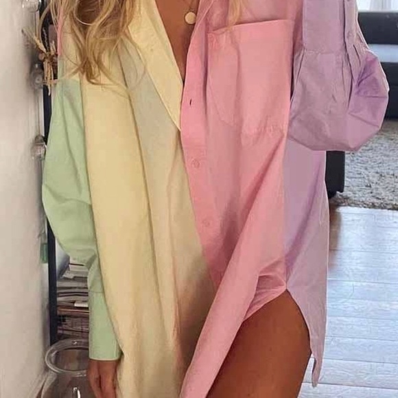 Multi colored button down - Picture 1 of 4